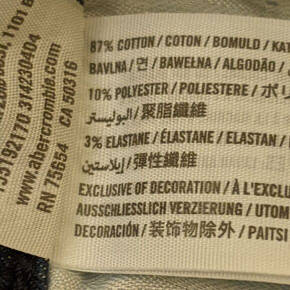 Abercrombie & Fitch Simone High Rise Super Skinny distressed dark jeans 2/26 - Picture 9 of 9